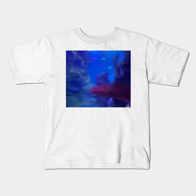 Beyond the reef Kids T-Shirt by HappyRandomArt